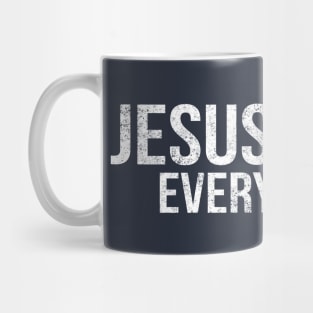 Jesus Over Everything Cool Motivational Christian Mug